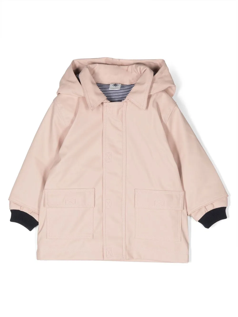 

Petit Bateau patch-pocket hooded jacket - Pink