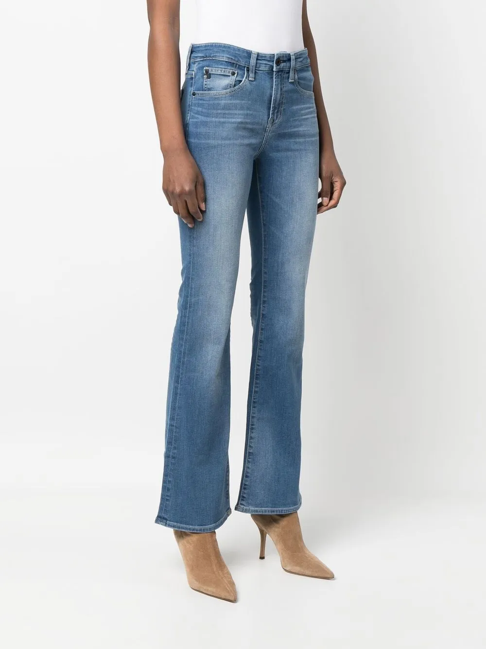 Ag Sophie Bootcut Denim Jeans In 蓝色 | ModeSens