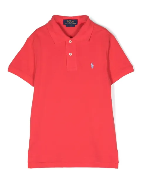 POLO RALPH LAUREN KIDS embroidered-logo short-sleeve polo shirt 