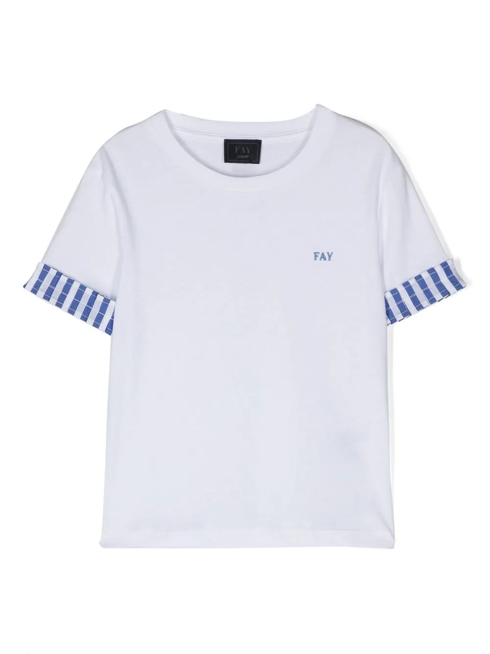 

Fay Kids pleat-detail cotton T-shirt - White