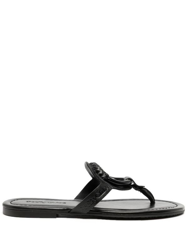 See By Chloé Leather braided-detail Flip Flops - Farfetch
