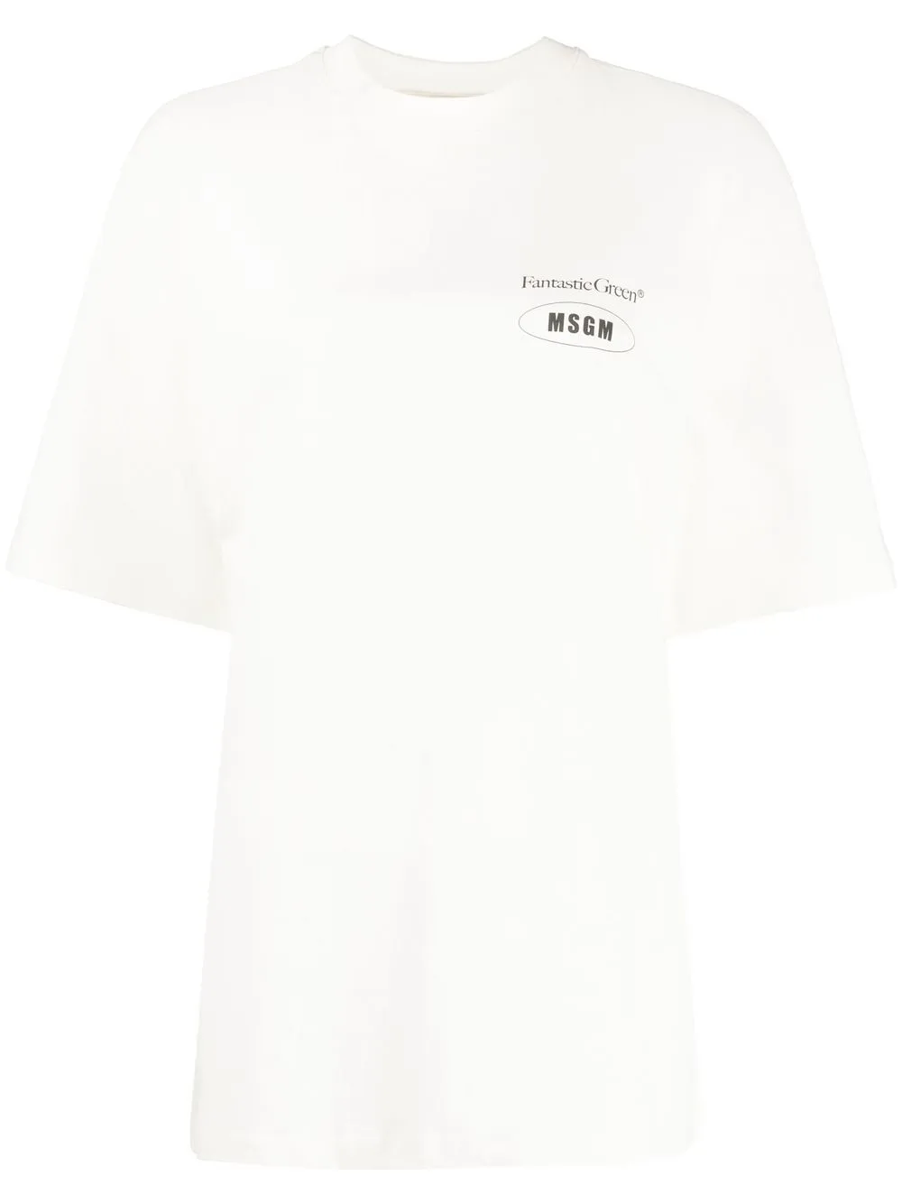 

MSGM playera manga corta con estampado gráfico - Blanco