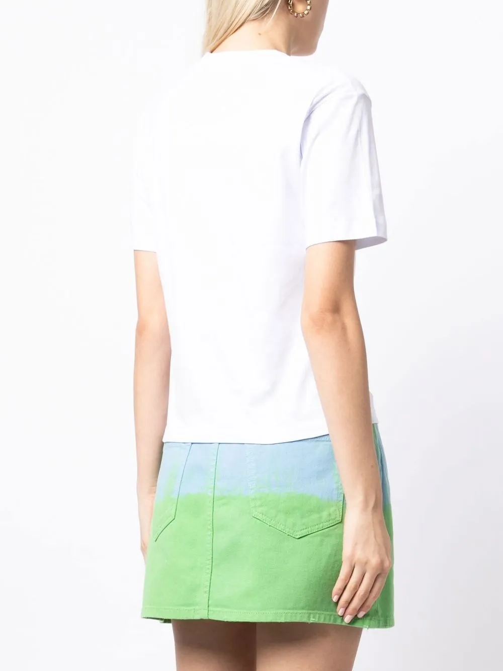 Msgm Logo-patch Short-sleeve T-shirt In White