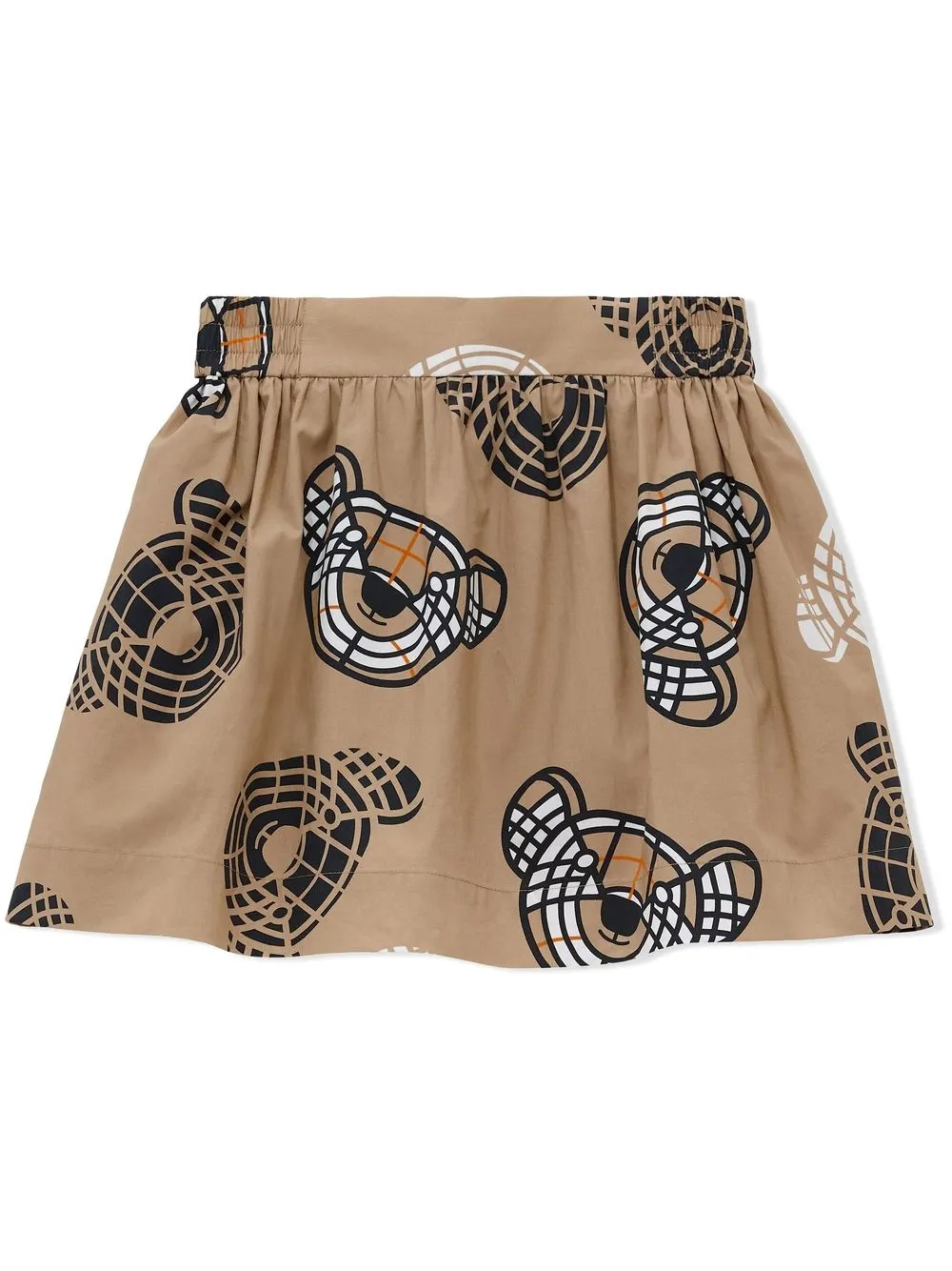 

Burberry Kids Thomas Bear pleated cotton skirt - Neutrals