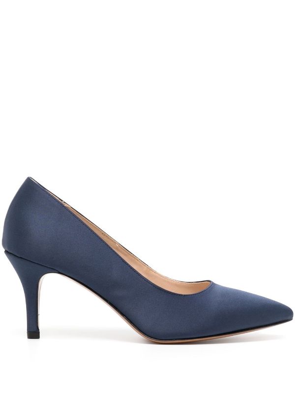 Navy blue 2025 leather pumps