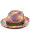 Borsalino side bow-detail sun hat - Green