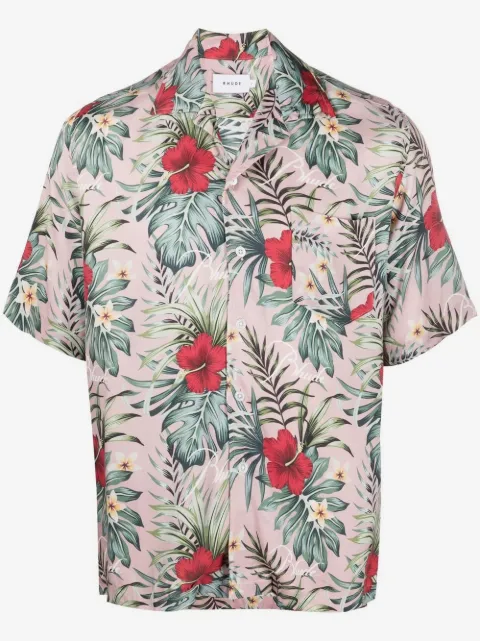 RHUDE all-over floral-print bowling shirt