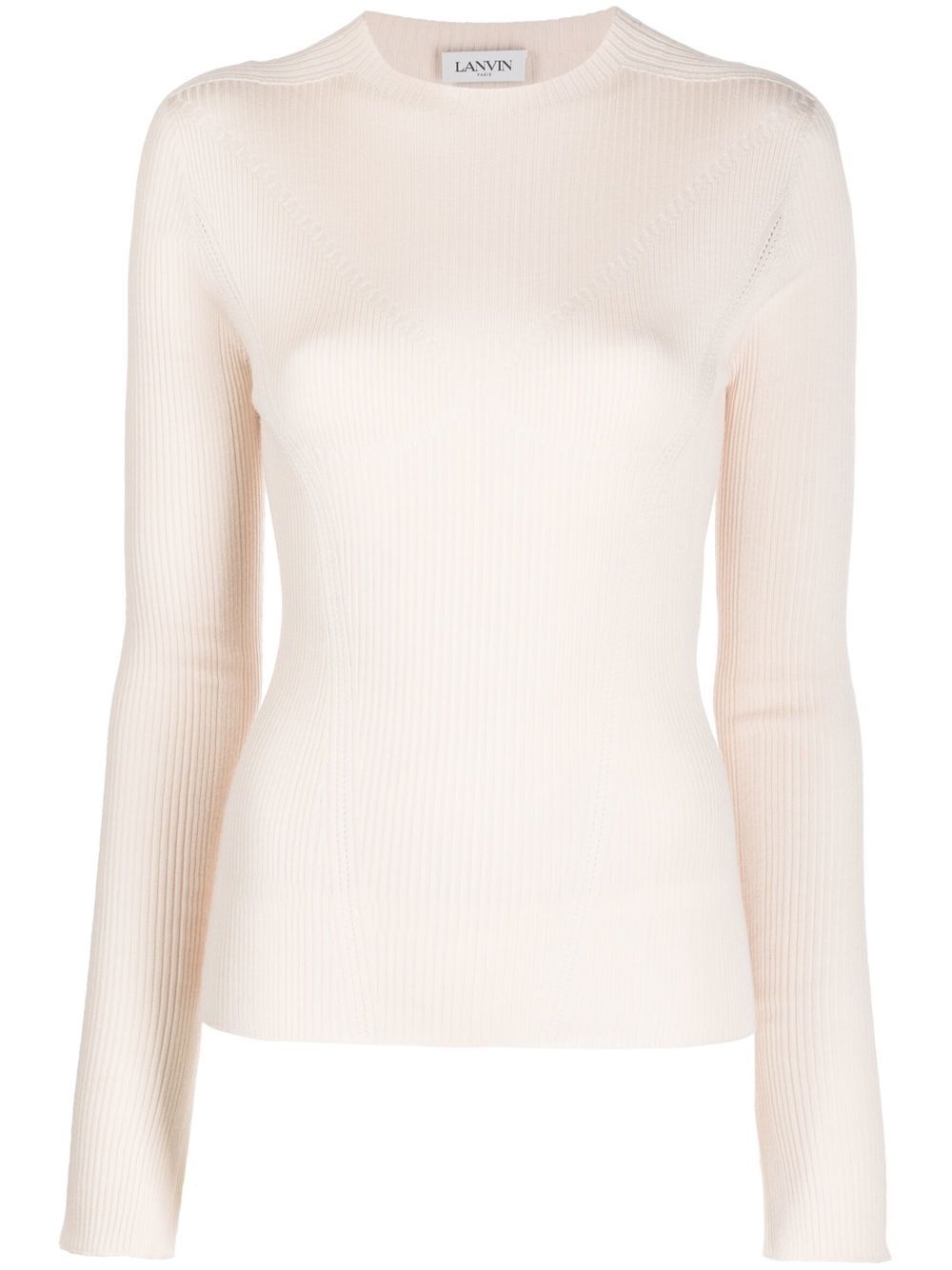 

Lanvin extra-long sleeve rib-knit jumper - Neutrals