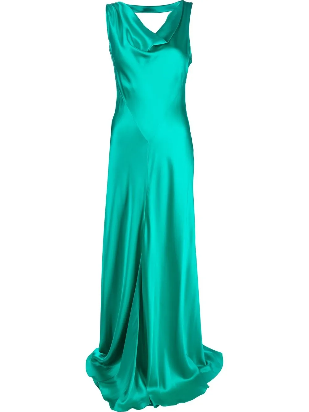 

Alberta Ferretti silk cowl-neck maxi dress - Green