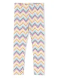 Missoni Kids rainbow zigzag leggings - Yellow