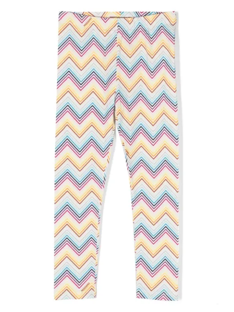 Missoni Kids rainbow zigzag leggings