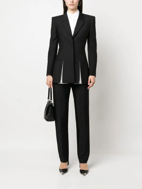 Givenchy shoulder-pads wool-mohair Blazer | Black | FARFETCH