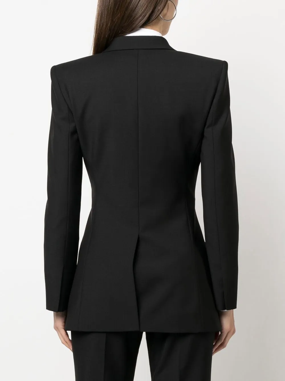 Givenchy Shoulder-pads Wool-mohair Blazer In Black