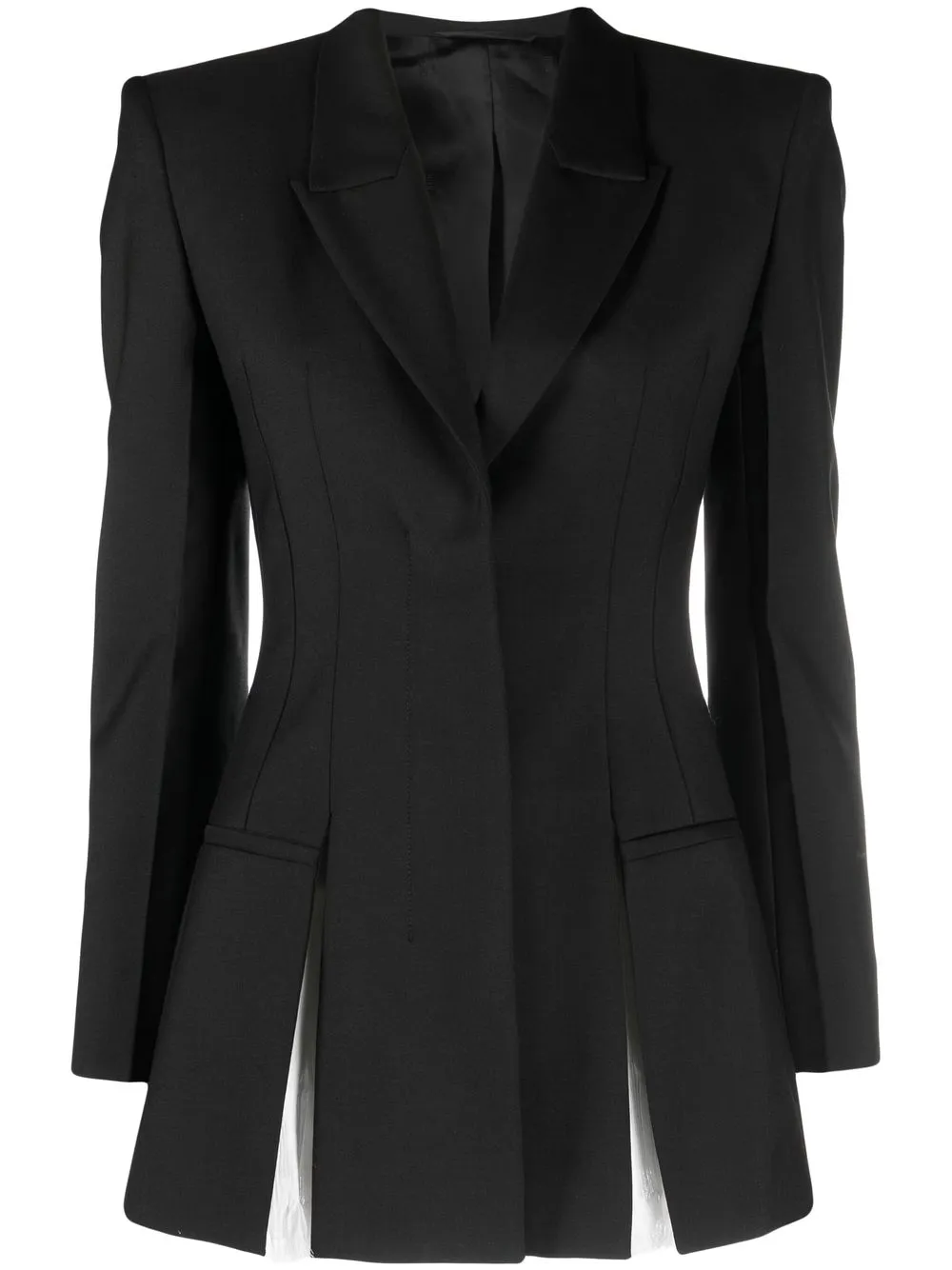 Givenchy shoulder-pads wool-mohair blazer | Black | Image 1