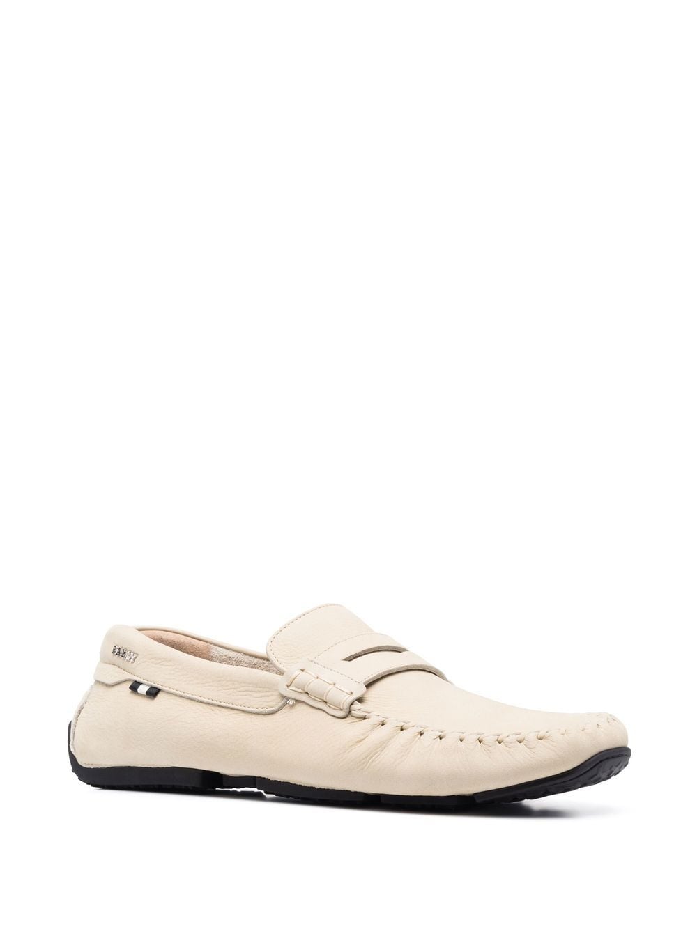 Shop Bally Pier Leather Drivers Loafers In Neutrals
