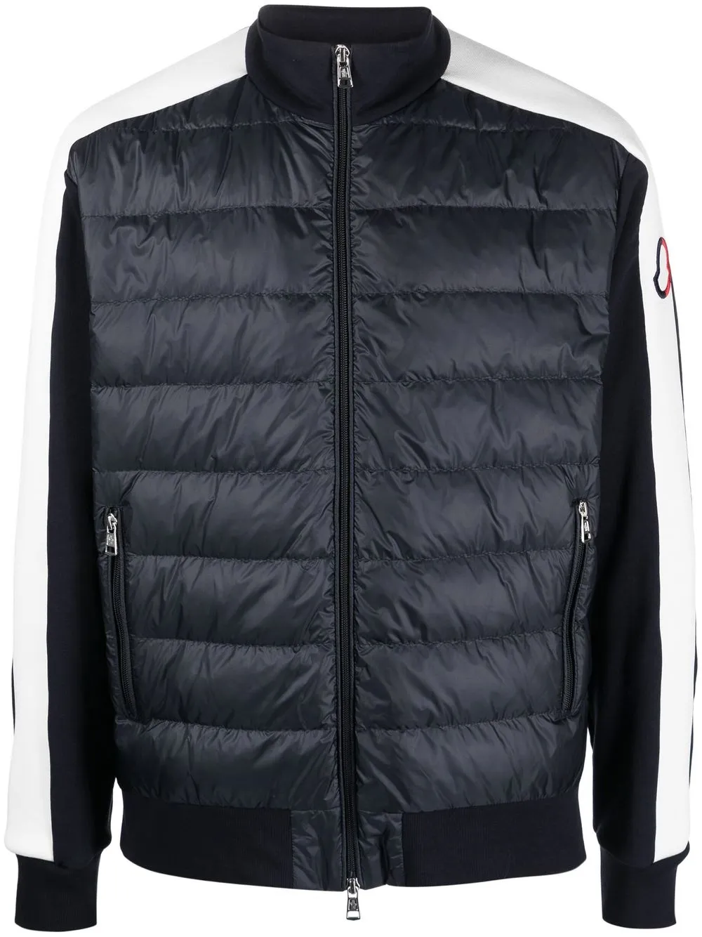 

Moncler chamarra capitonada con logo bordado - Azul