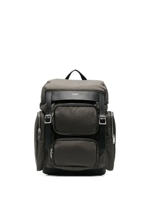Saint Laurent City Rucksack mit Lederbesatz