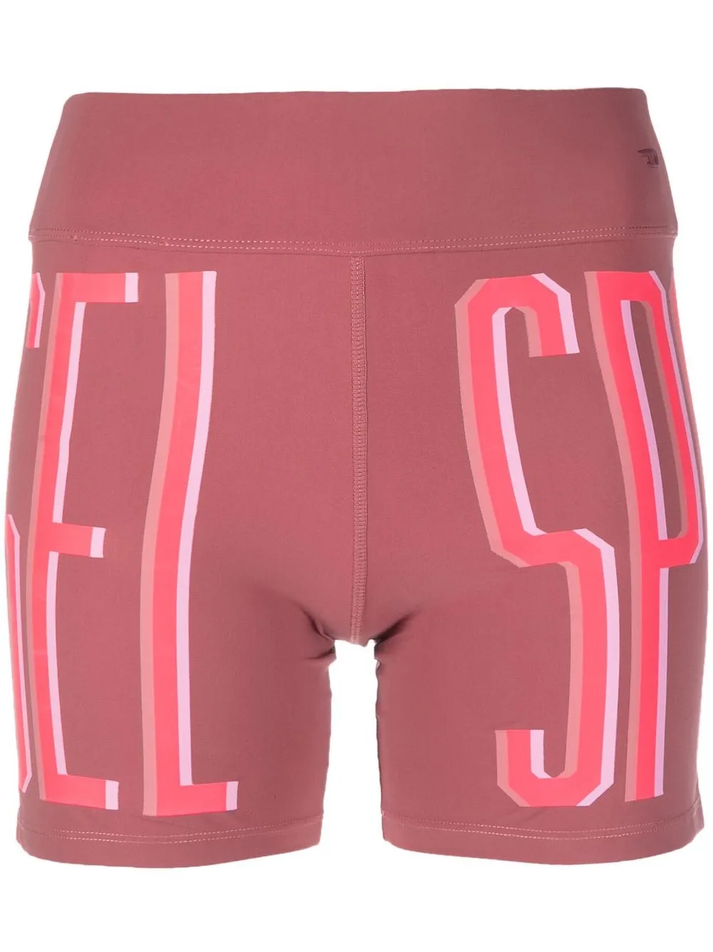 

Diesel shorts de ciclismo con logo estampado - Rosado