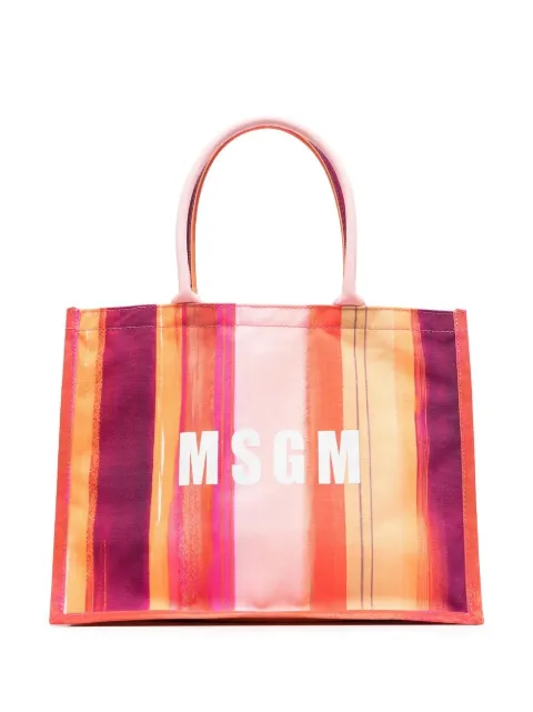 MSGM Shopper mit "Artist Stripe"-Print