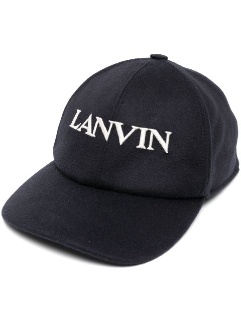 Lanvin embroidered-logo felt cap