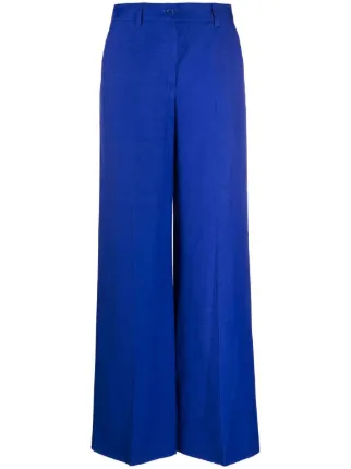 パンツ PAROSH Formal trousers P.A.R.O.S.H. ハイウエスト ワイドパンツ | ブルー | FARFETCH JP