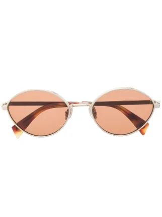 Lanvin round frame Tinted Sunglasses Gold FARFETCH HK