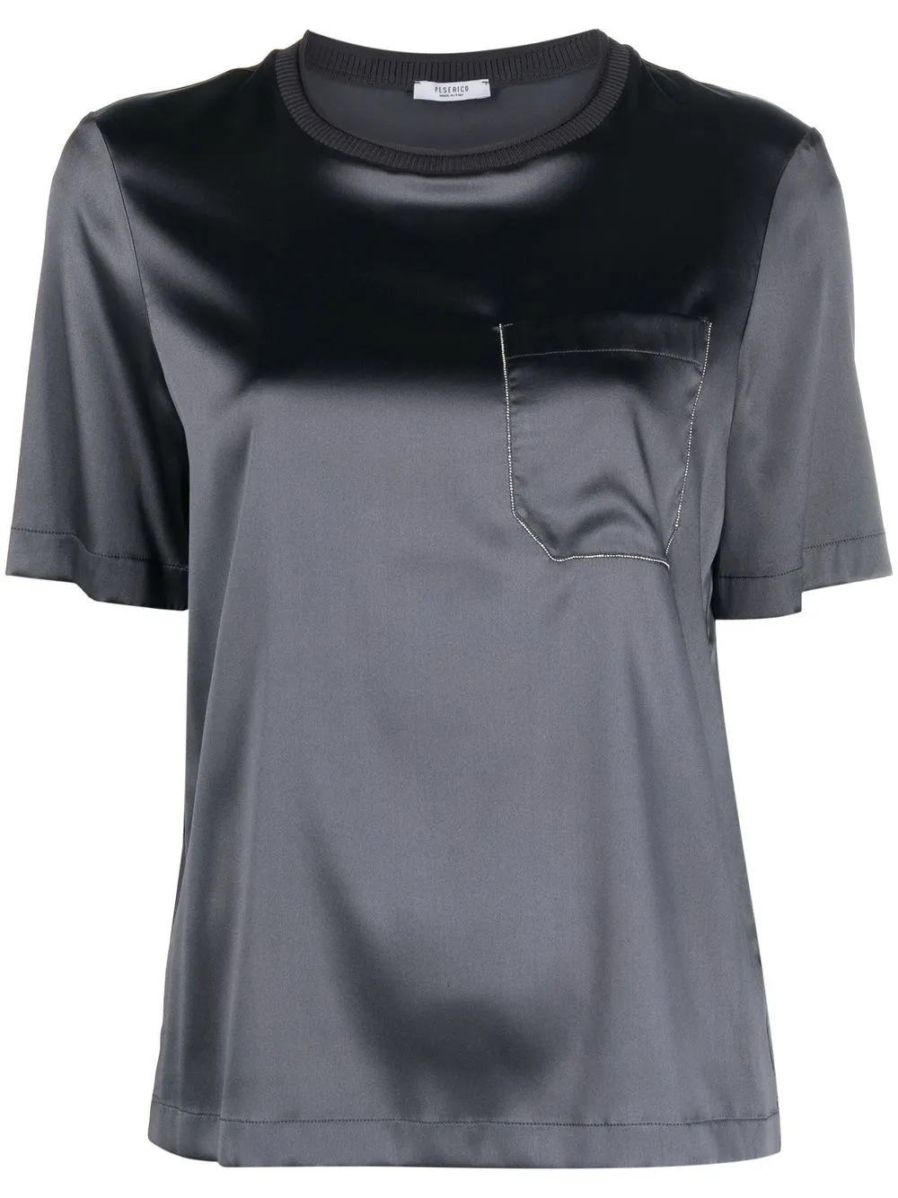 

Peserico chain-trim chest pocket T-shirt - Grey