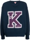 Kenzo logo-appliqué crew-neck sweatshirt - Blue