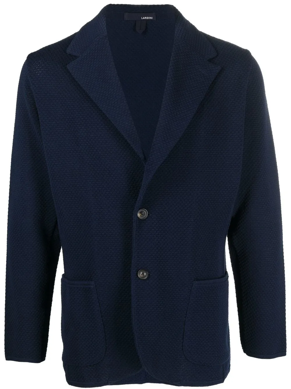 Lardini Notched-collar Single-breasted Blazer In Blue