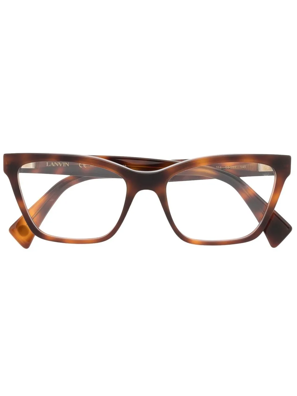 

Lanvin cat-eye tortoiseshell-effect glasses - Brown