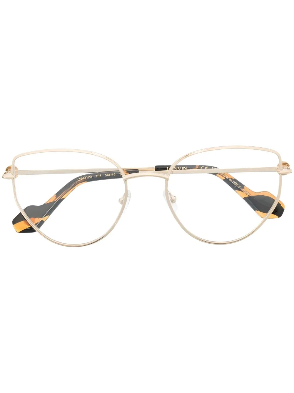 

Lanvin cat-eye logo-print glasses - Gold