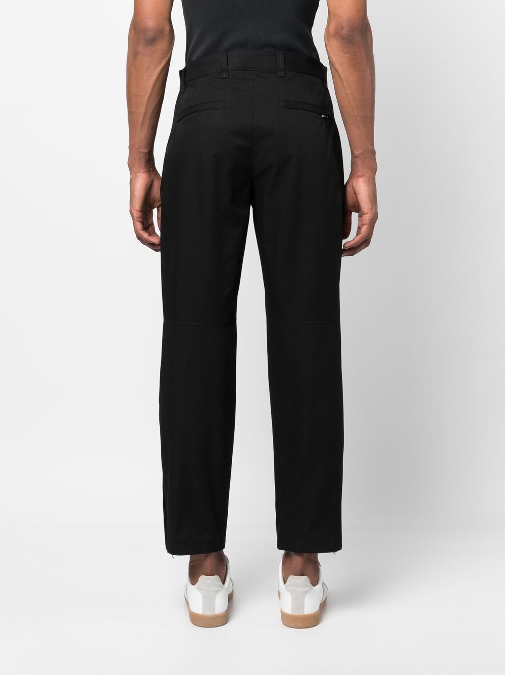 Shop Lanvin Straight-leg Wool-blend Trousers In Black