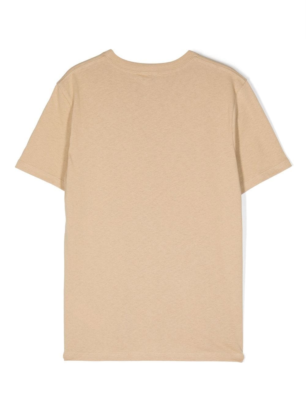 Lanvin Enfant T-shirt met logoprint - Beige