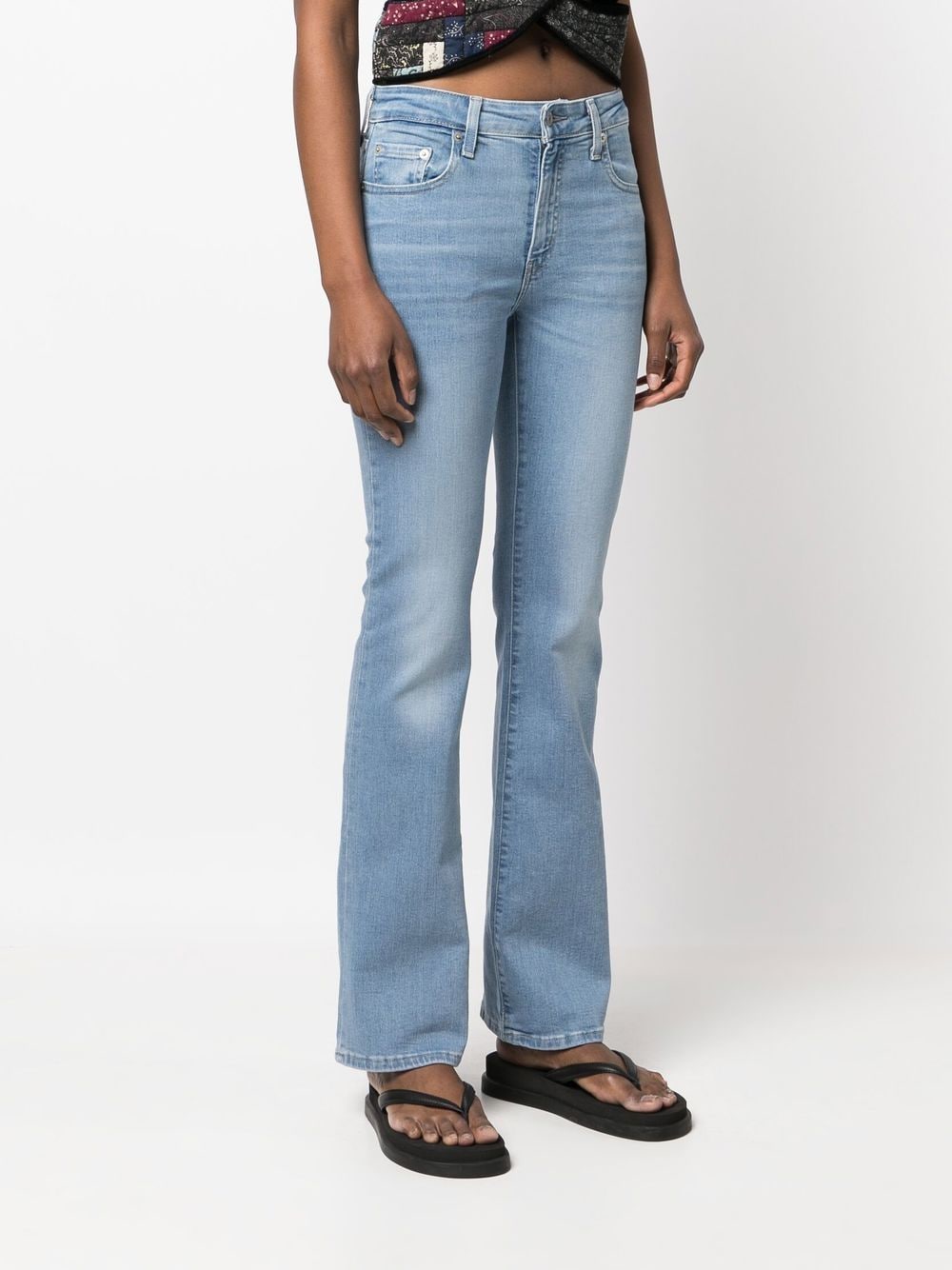 Shop Levi's 725 High-rise Bootcut Jeans In Blue