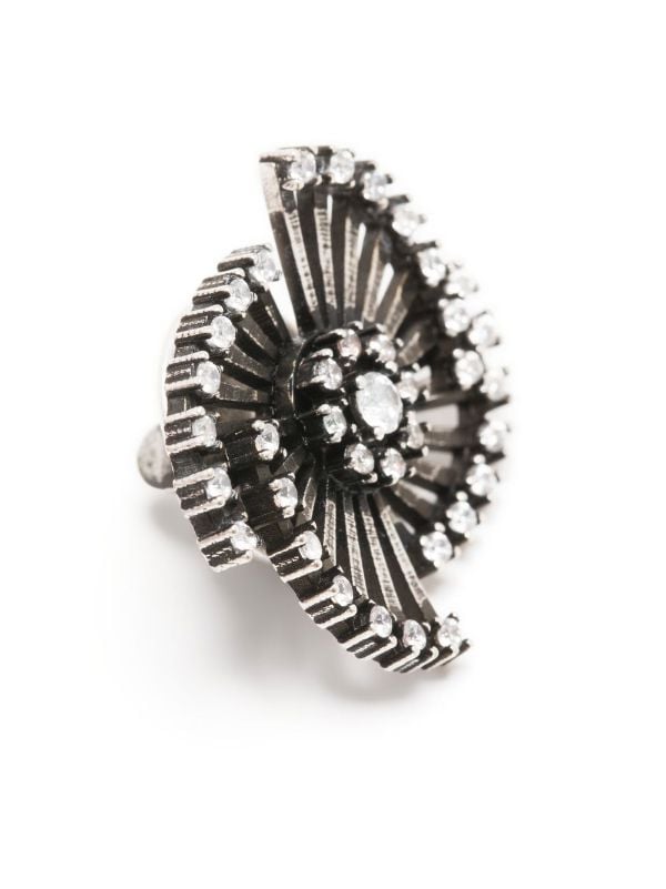 Saint Laurent YSL crystal-embellished Brooch - Farfetch