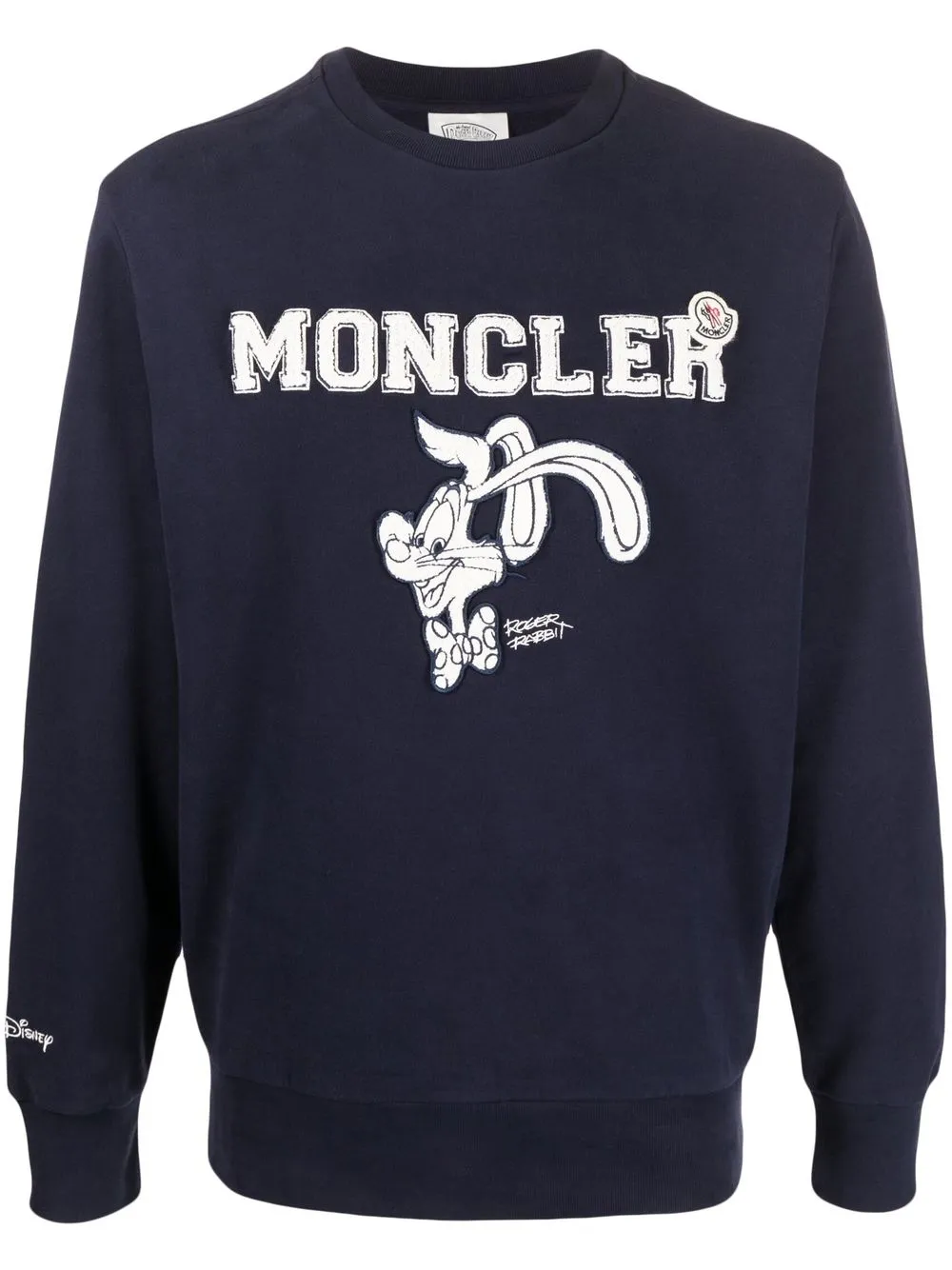 MONCLER CREW-NECK EMBROIDERED-LOGO SWEATSHIRT