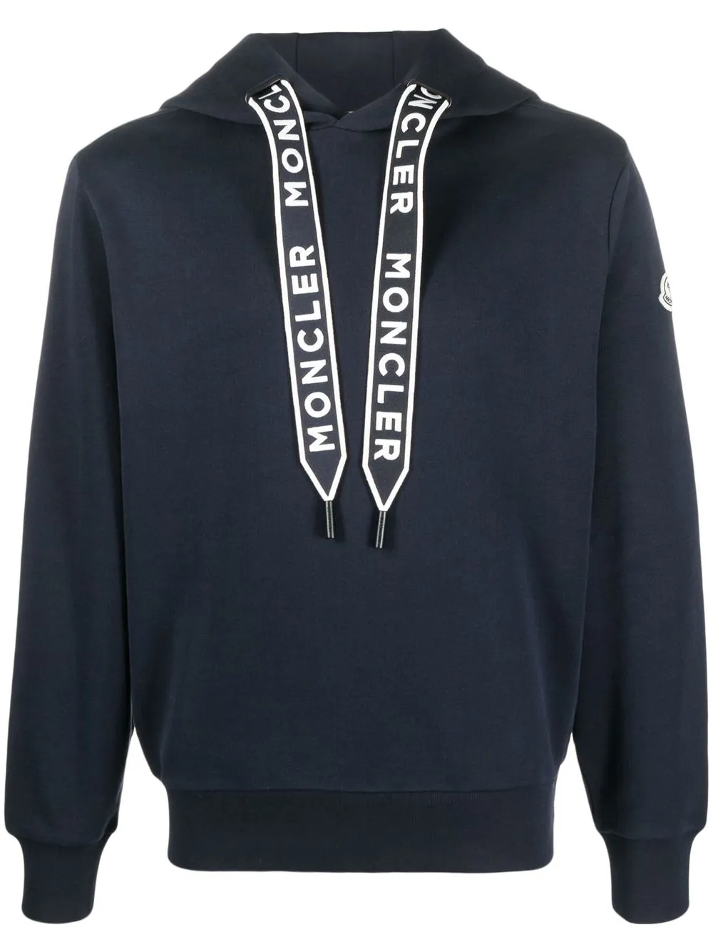 

Moncler hoodie con logo estampado y cordones - Azul