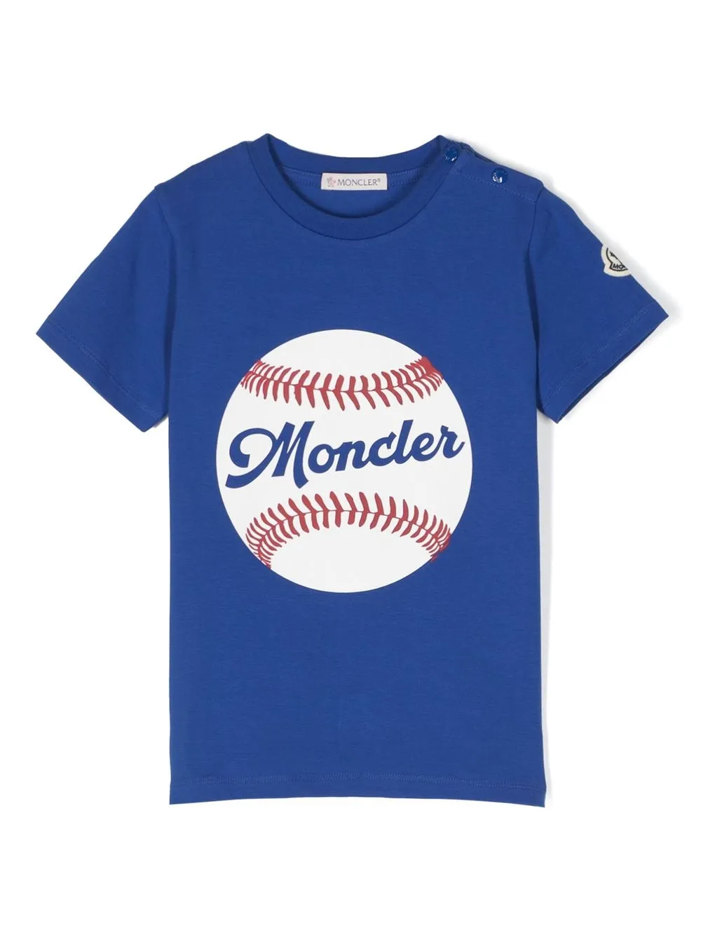 

Moncler Enfant logo-print t-shirt - Blue