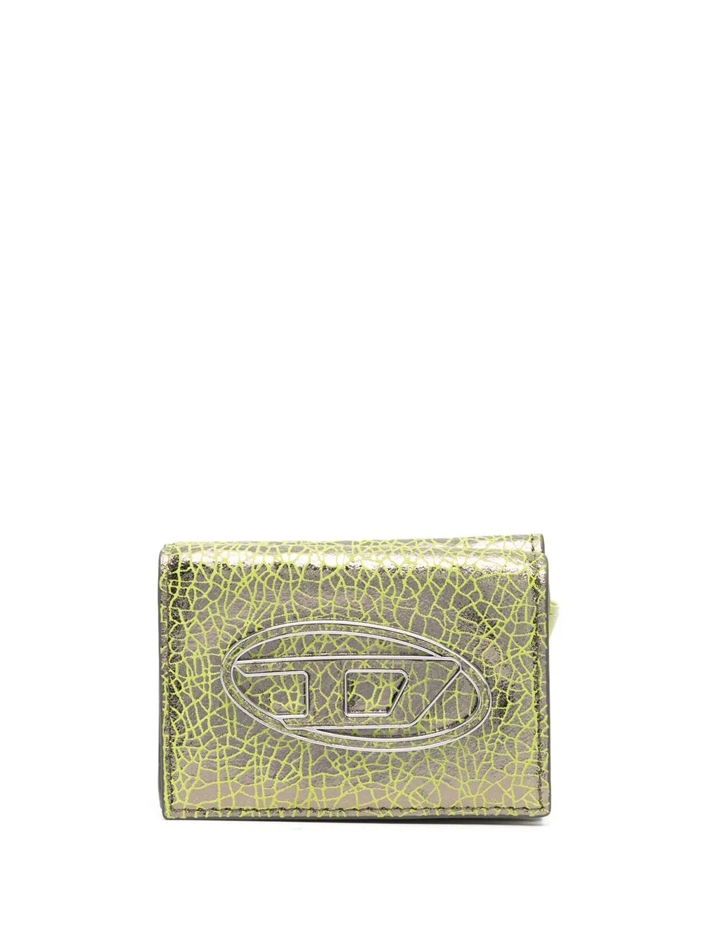 

Diesel foldover leather cardholder wallet - Yellow