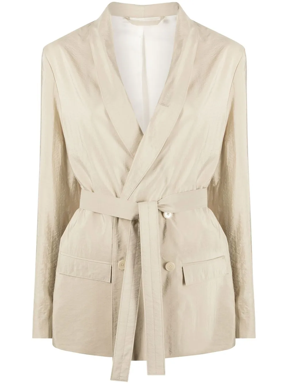 

Lemaire belted silk-blend jacket - Neutrals