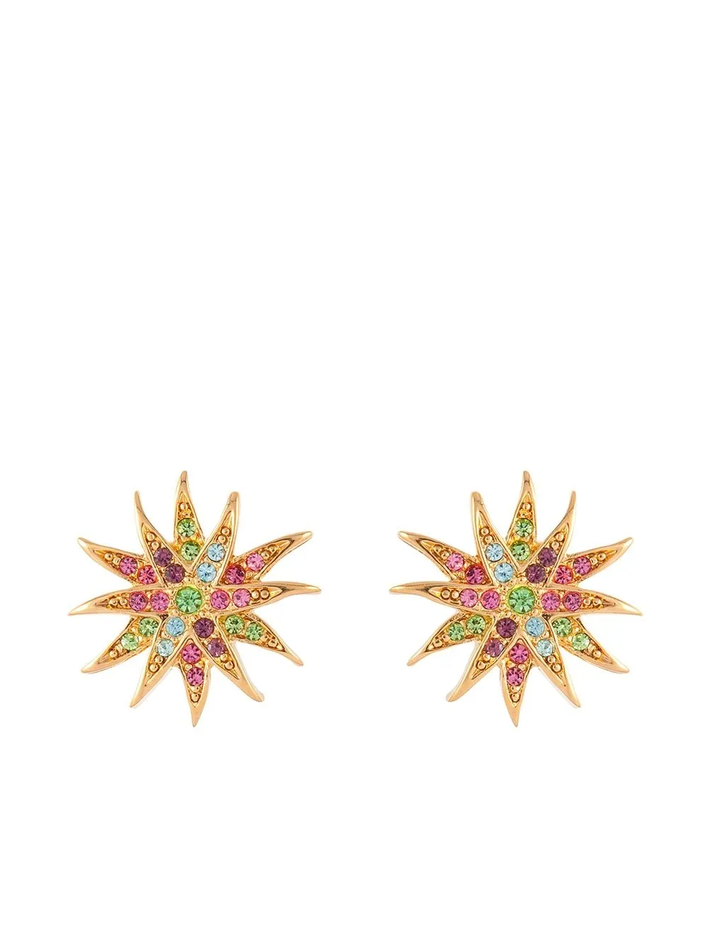 

Susan Caplan Vintage x D'Orlan 1980s crystal-embellished clip-on earrings - Gold