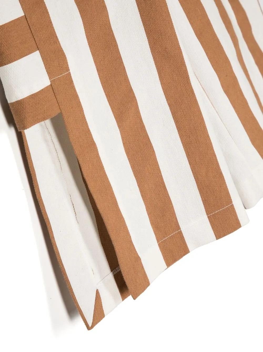 Mi Mi Sol Striped Wide-leg Trousers In 褐色