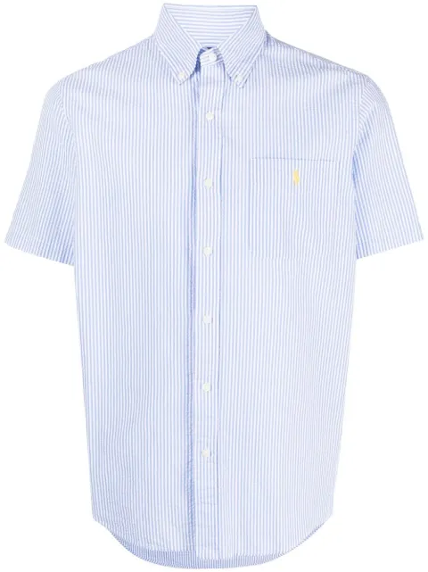 Polo Ralph Lauren embroidered-logo candy stripe shirt