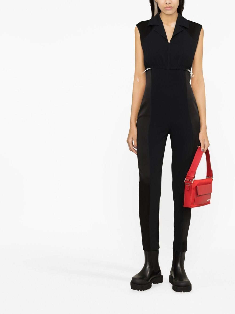 Image 2 of Boutique Moschino panelled sleeveless jumpsuit