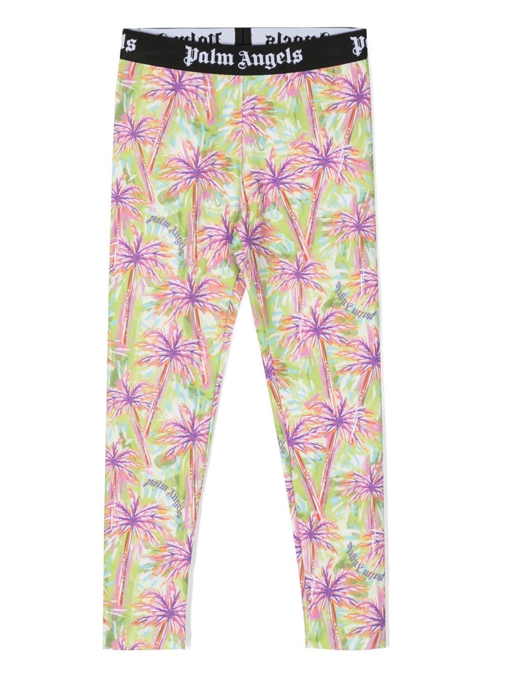 Image 1 of Palm Angels Kids printed stretch-jersey leggings