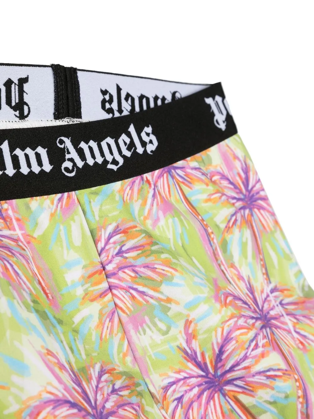 Shop Palm Angels Printed Stretch-jersey Leggings In 绿色