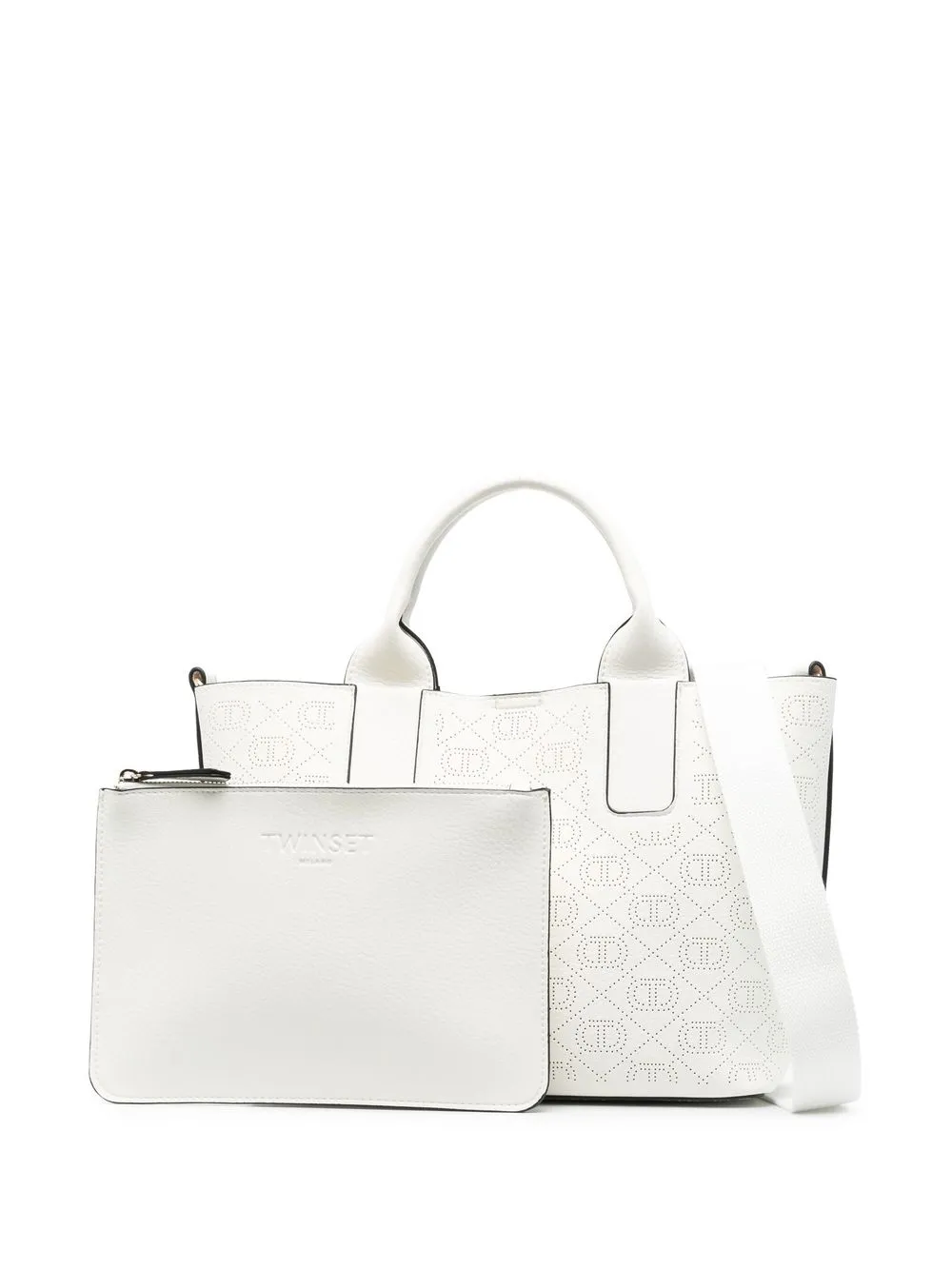 

TWINSET logo-detail tote bag - White