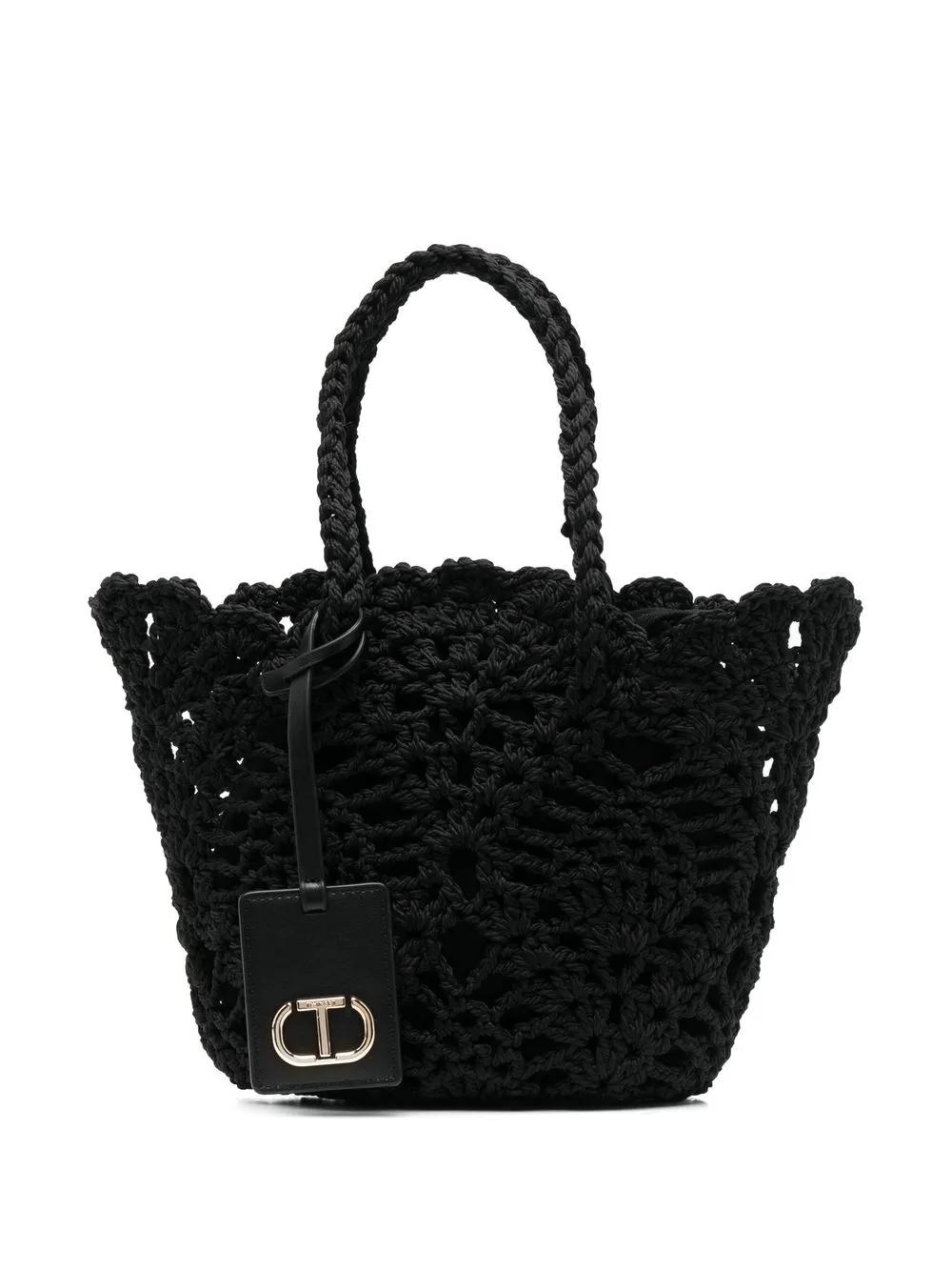 

TWINSET crochet mini tote bag - Black