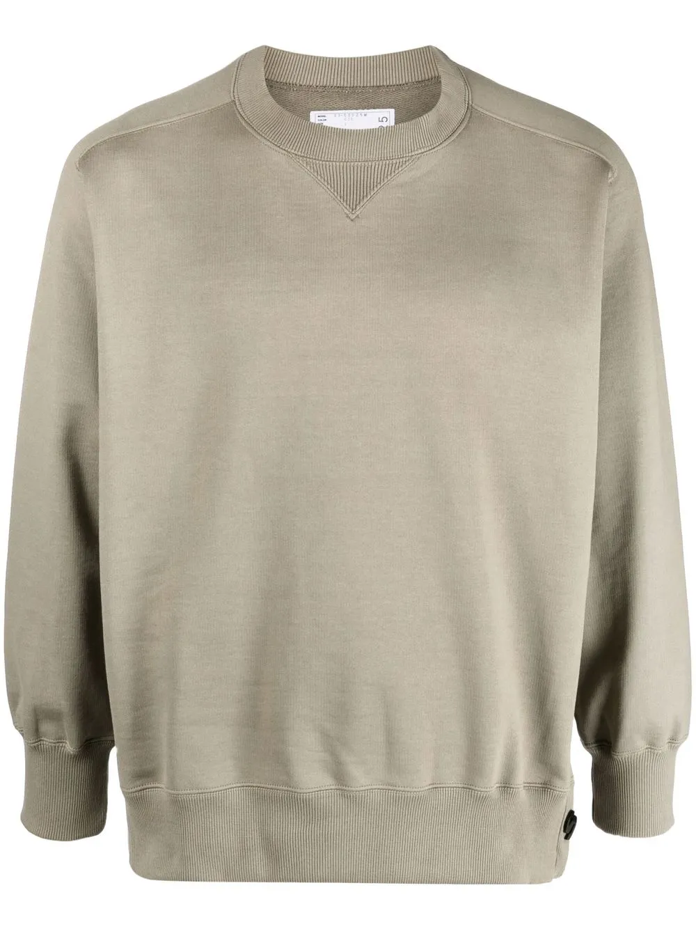 

sacai logo-plaque cotton sweatshirt - Green