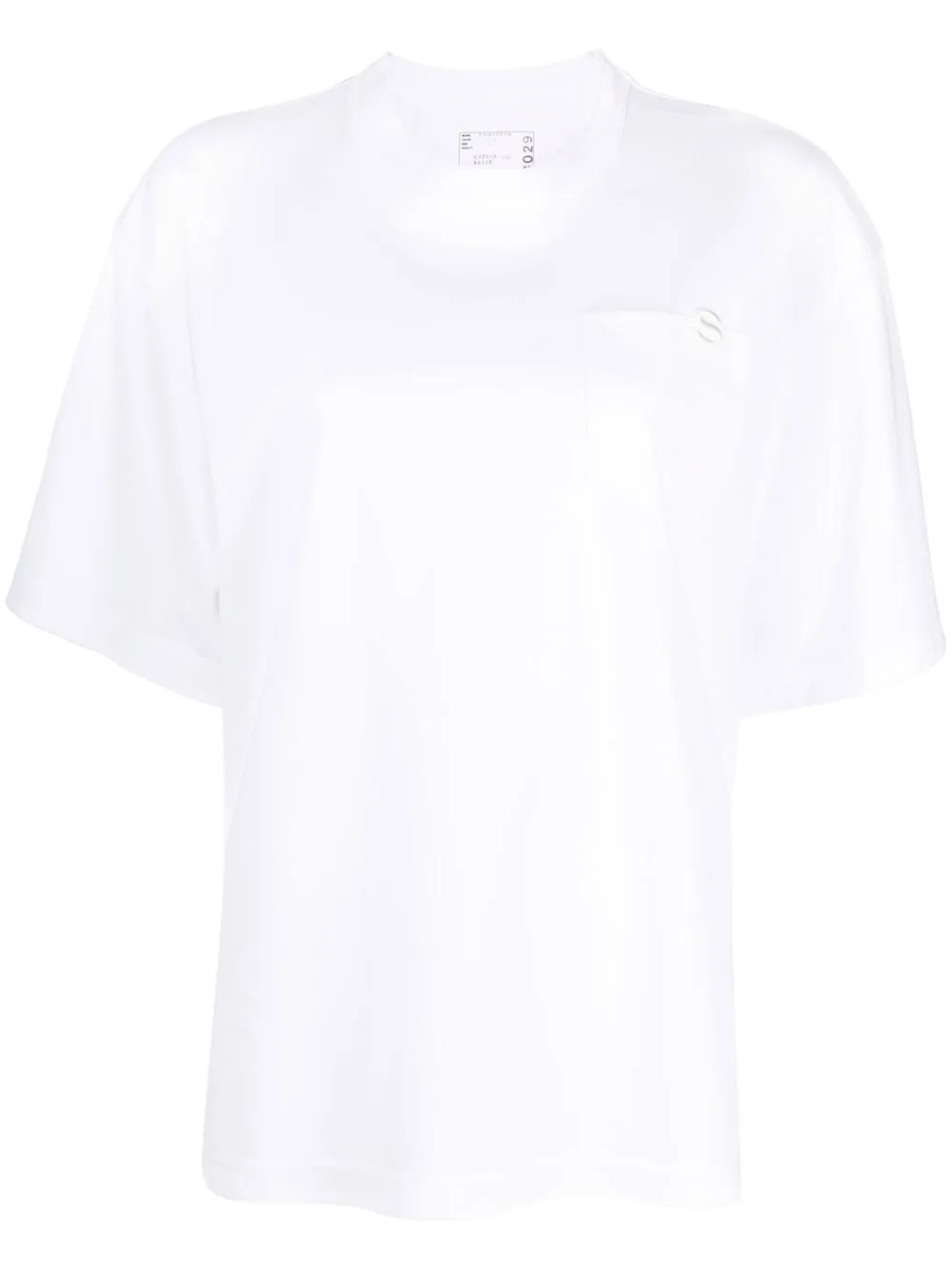 

sacai logo-embroidered side-slit T-shirt - White